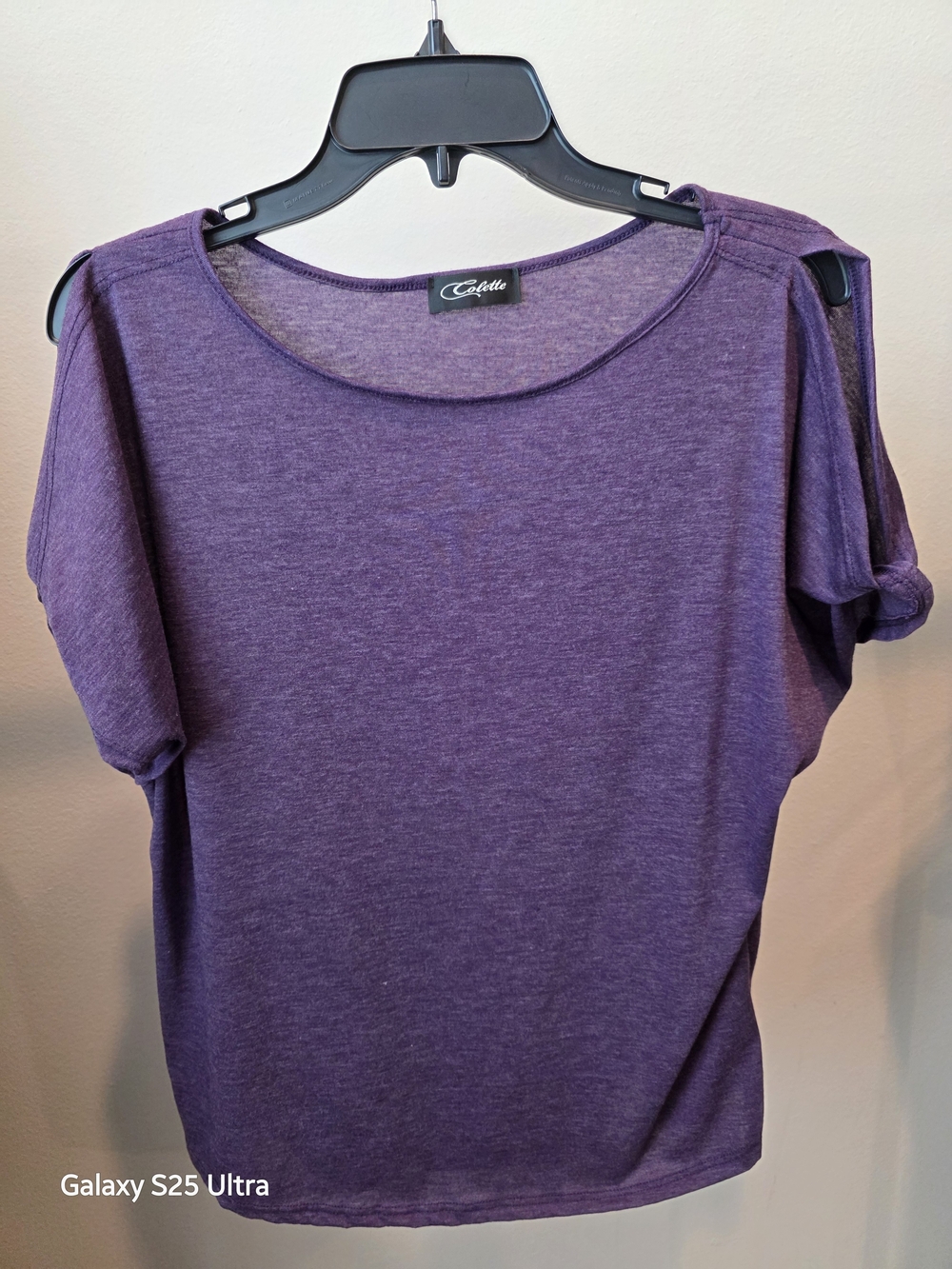 Colette Purple Short Sleeve Scoop Neck Tee